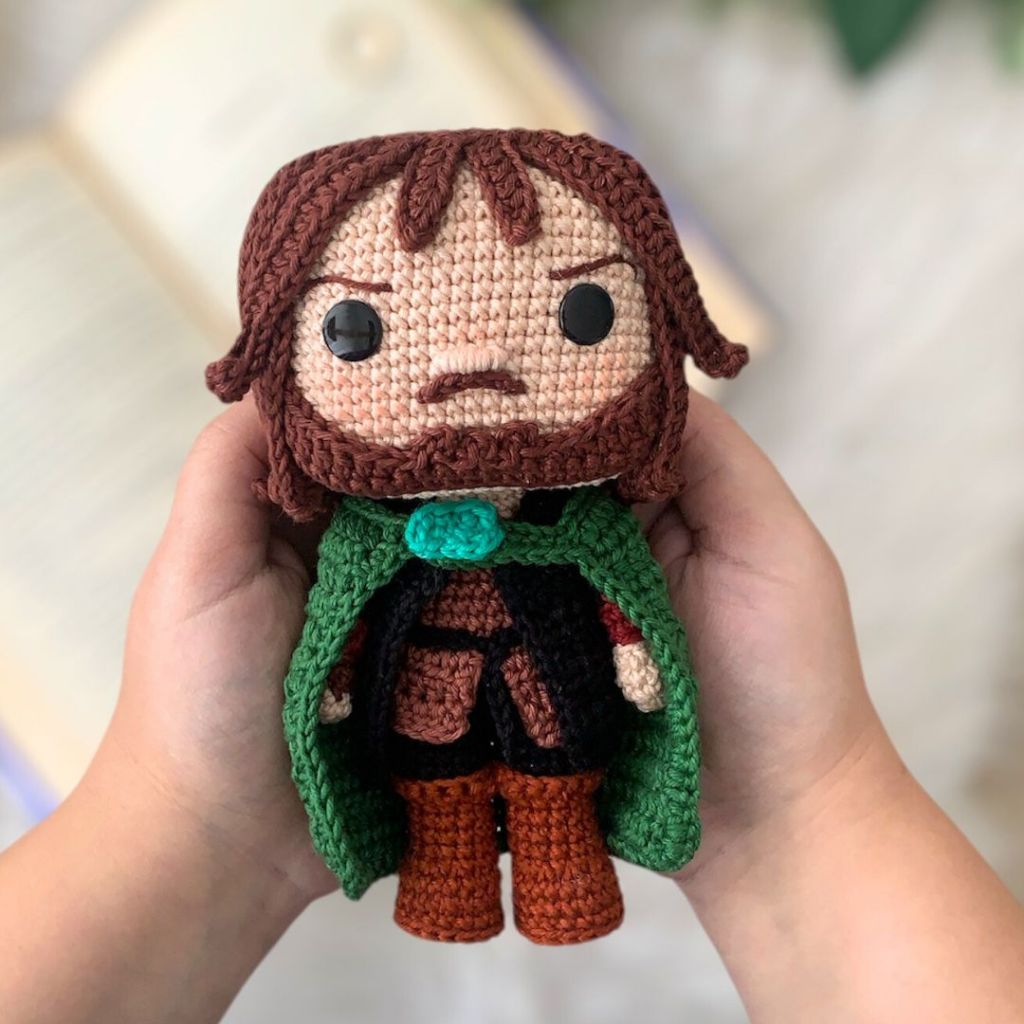 Aragorn Amigurumi Boneco Personagem Do Senhor Dos Anéis