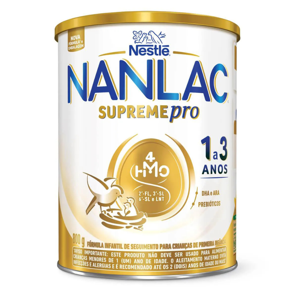 Fórmula Infantil NANLAC Supreme Nestlé 1 a 3 anos 800g