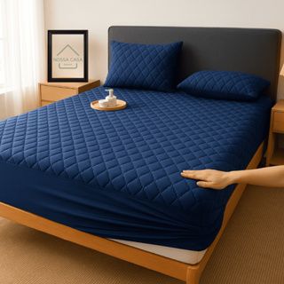 Protetor Impermeável para Colchão Casal Queen King Solteiro Capa Antiácaro Lavável Macio C/ Elástico em Oferta na Shopee