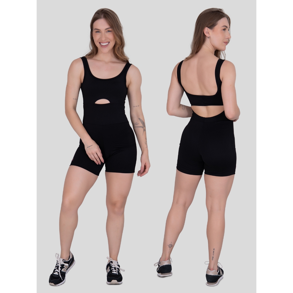Macaquinho Feminino de Poliamida Moda Feminina Fitness - Women Clothes