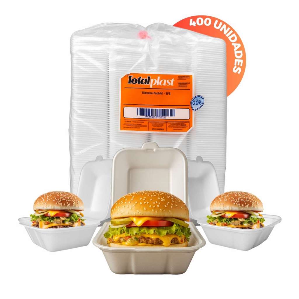 Hamburgueira De Isopor H01 Delivery Entrega Multiuso Fardo Com 400 Unidades em Oferta na Shopee