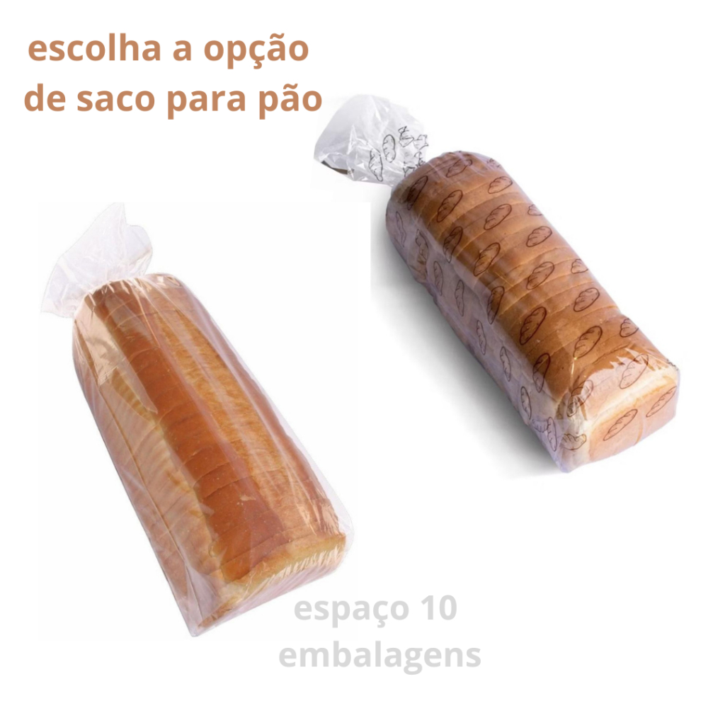 100 embalagem plástica para pão caseiro e de forma (22x48 c/ sanfona no fundo) saquinho transparente em Oferta na Shopee