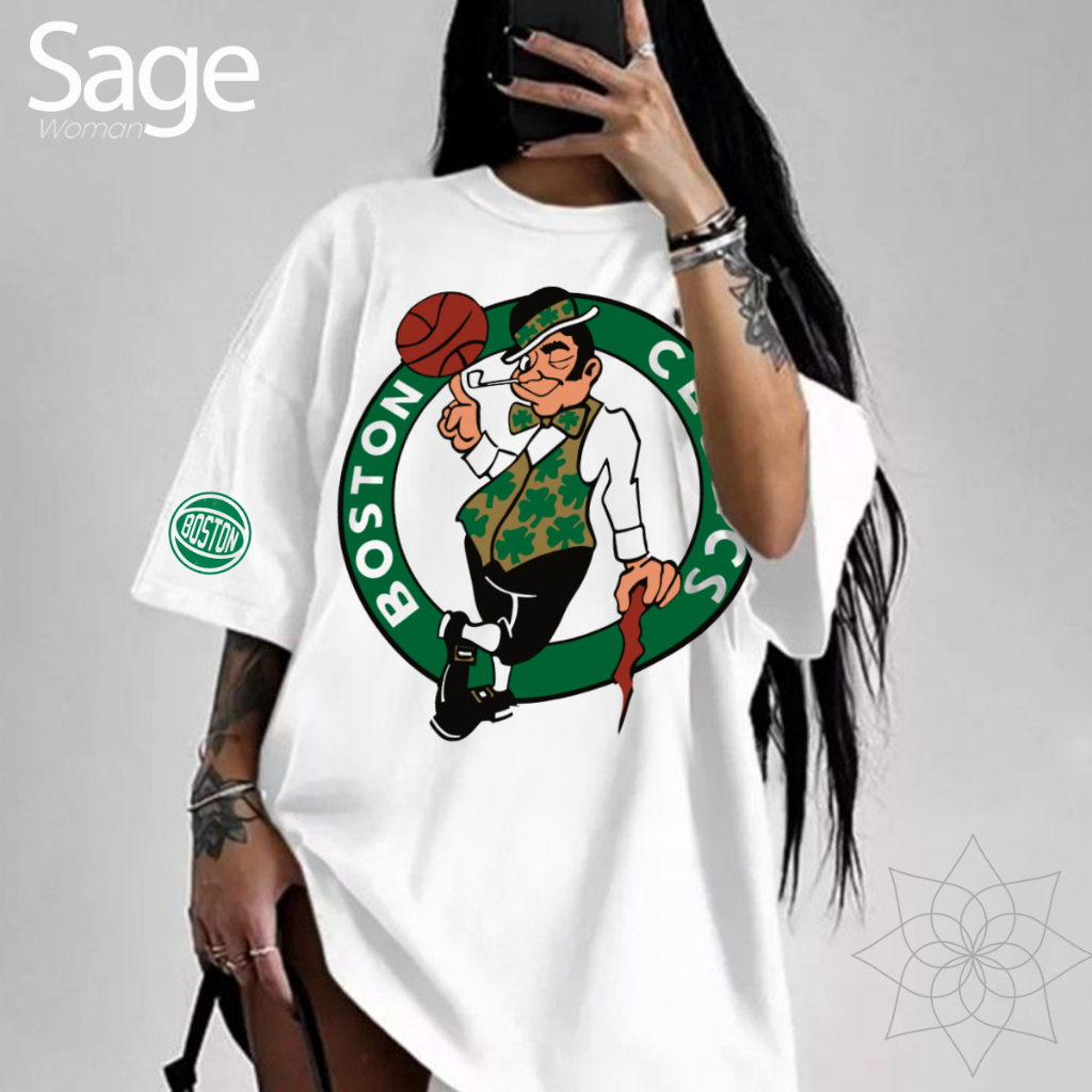 Camiseta Basica E Oversized Estilo Americano Jogo Basquete Time Boston Simbolo Moda Gringa