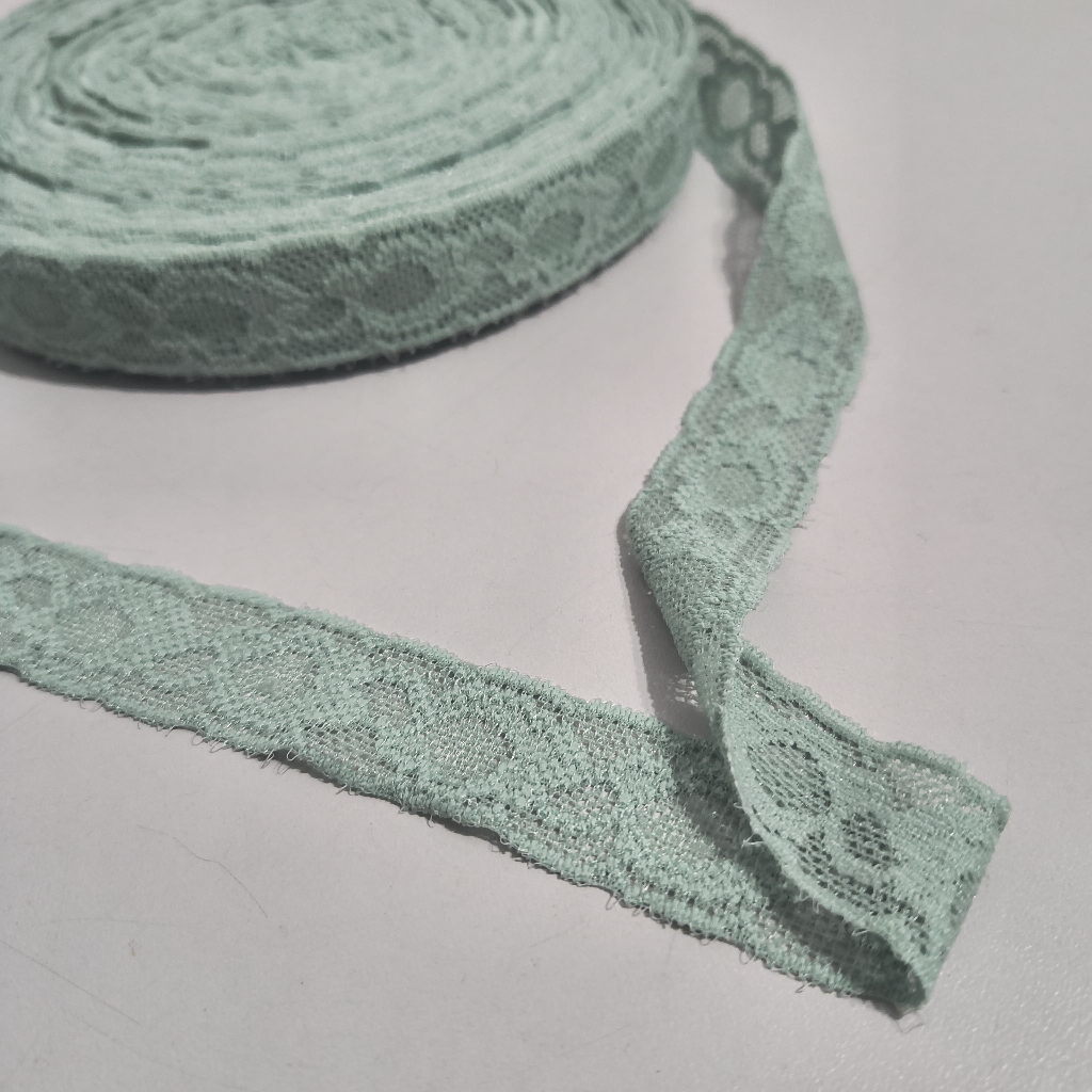 Detalhes do Renda Elástica 2,5cm de Largura Elastano para Armarinho Artesanato e Moda