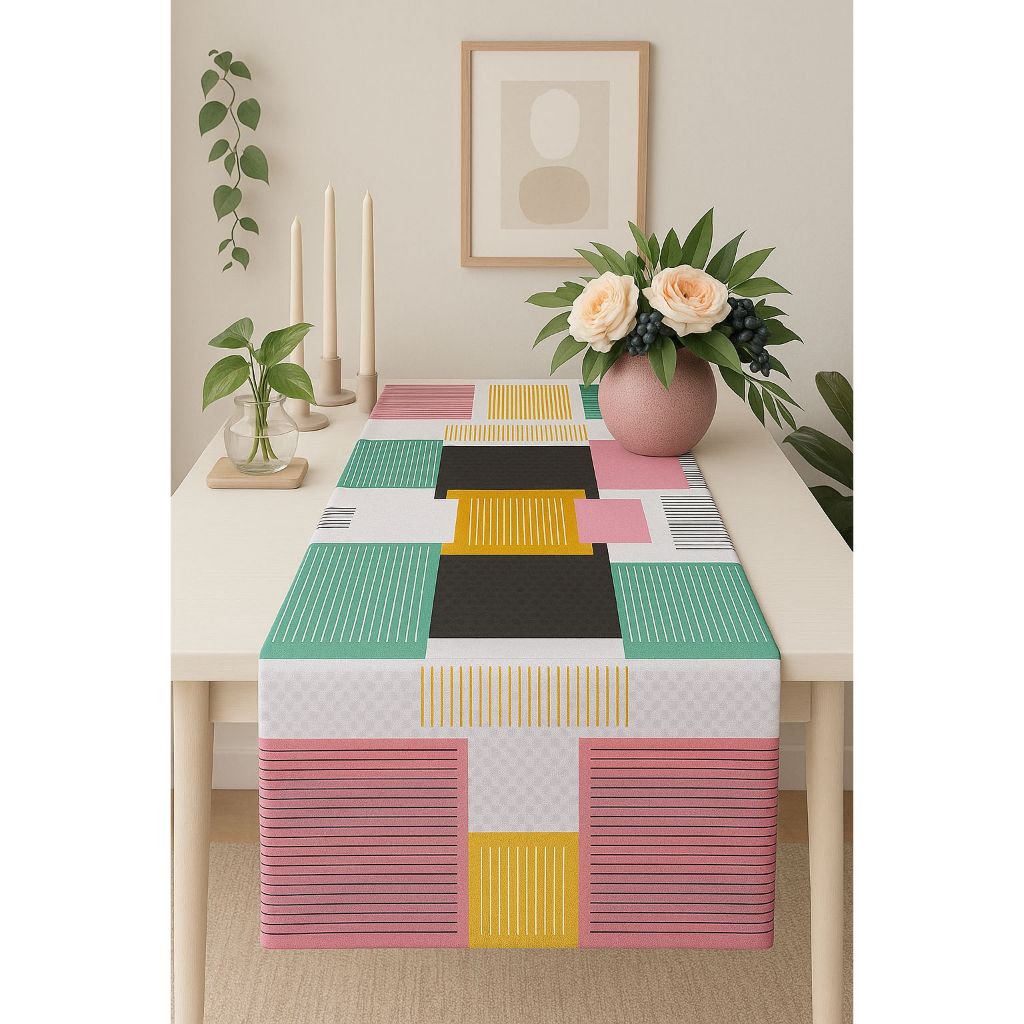 Caminho de Mesa Trilho Passadeira Retangular Toalha Estampada 4 ou 6 Lugares 1,35x0,35 Lar doce Lar em Oferta na Shopee