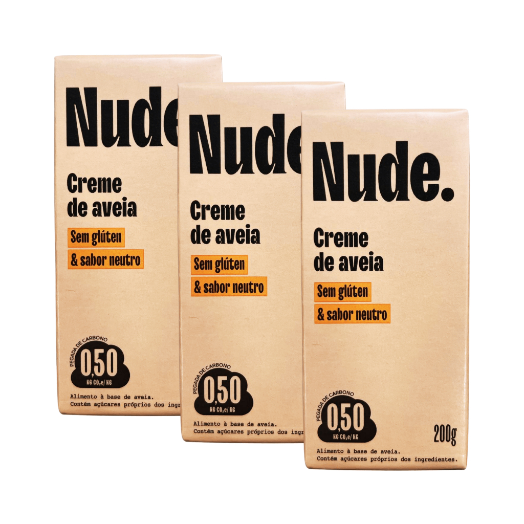 Kit com 3 Caixas de Creme de Aveia de 200g cada - Nude em Oferta na Shopee