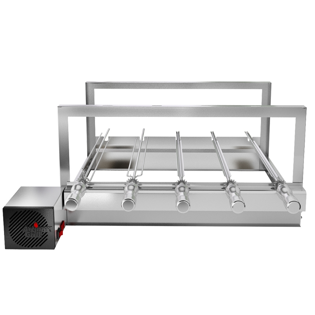 Churrasqueira Rotativa Grill Inox - Artinox Grill - 5 Espetos Giratórios - Série KIT AG 5F