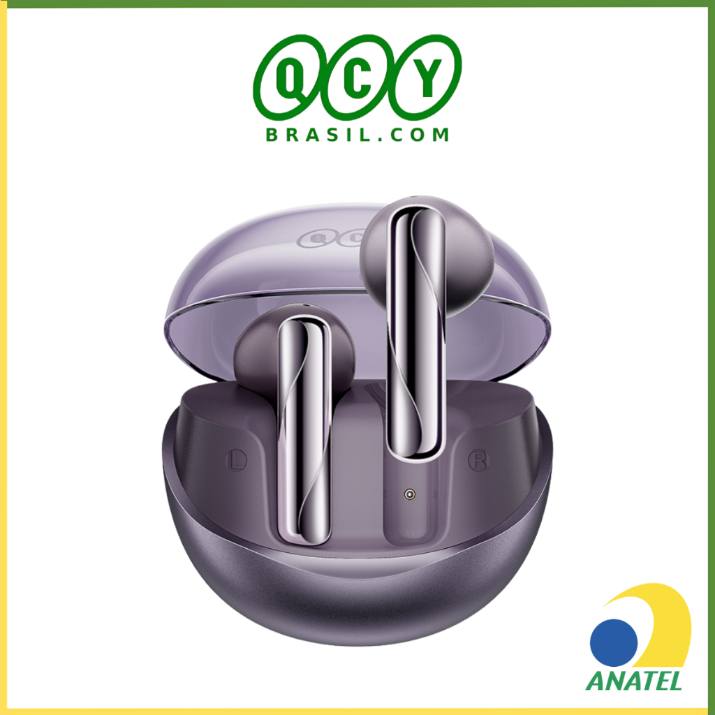 Fone de Ouvido QCY T32 AilyBuds Clear ENC Sem Fio Bluetooth 5.3 22h De Bateria IPX5 - Audio