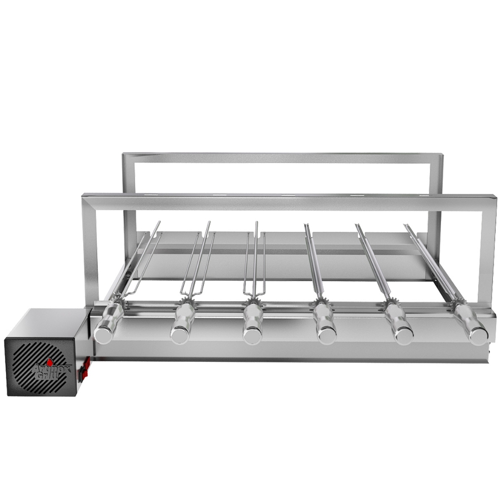 Churrasqueira Rotativa Grill Inox - Artinox Grill - 6 Espetos Giratórios - Série KIT AG 6F