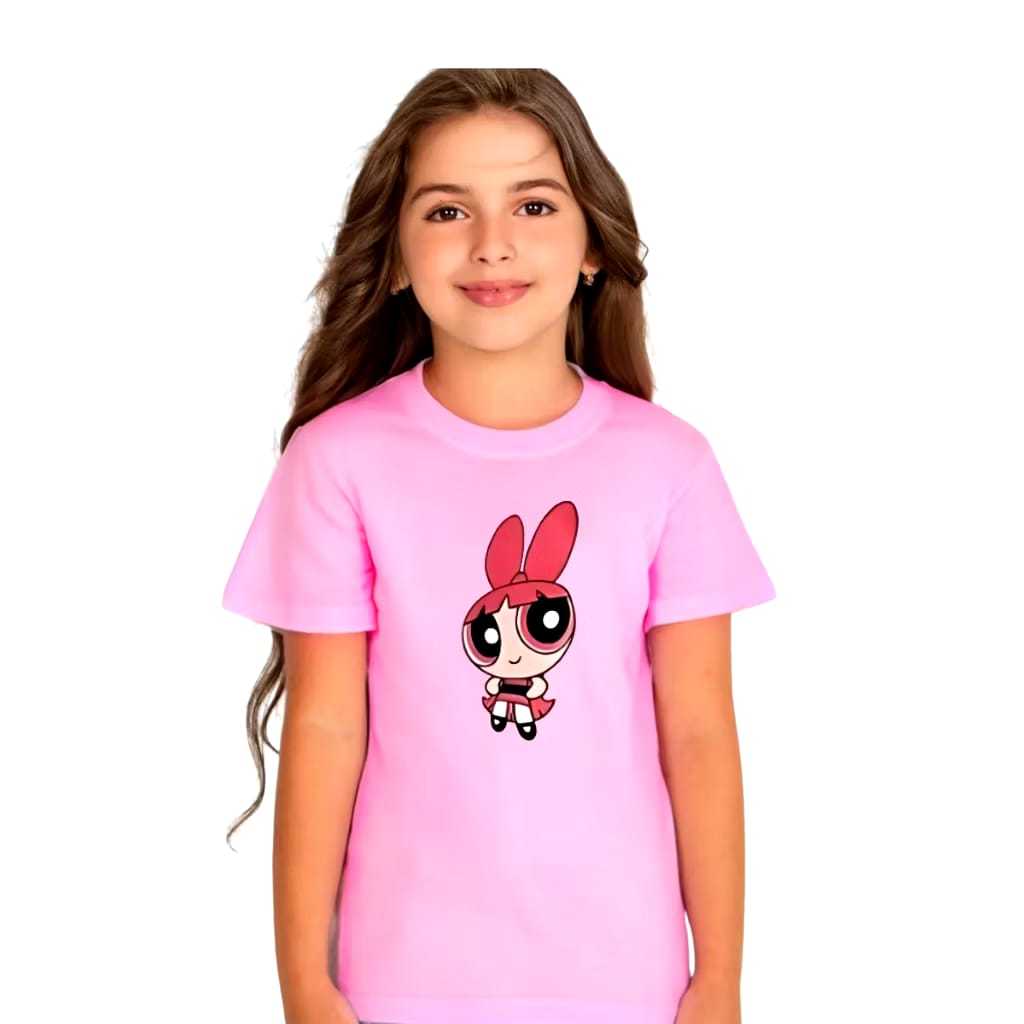 Blusinha Camiseta T-shirt Florzinha Infantil meninas superpoderosas Powerpuff Girls
