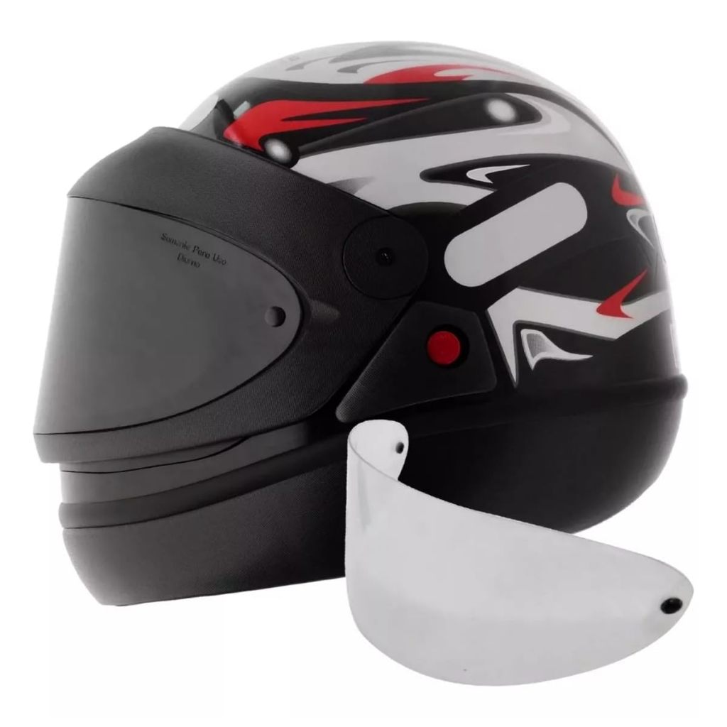Viseira Cristal Branca Para Capacete Moto Motoqueiro San Marino 0,80mm