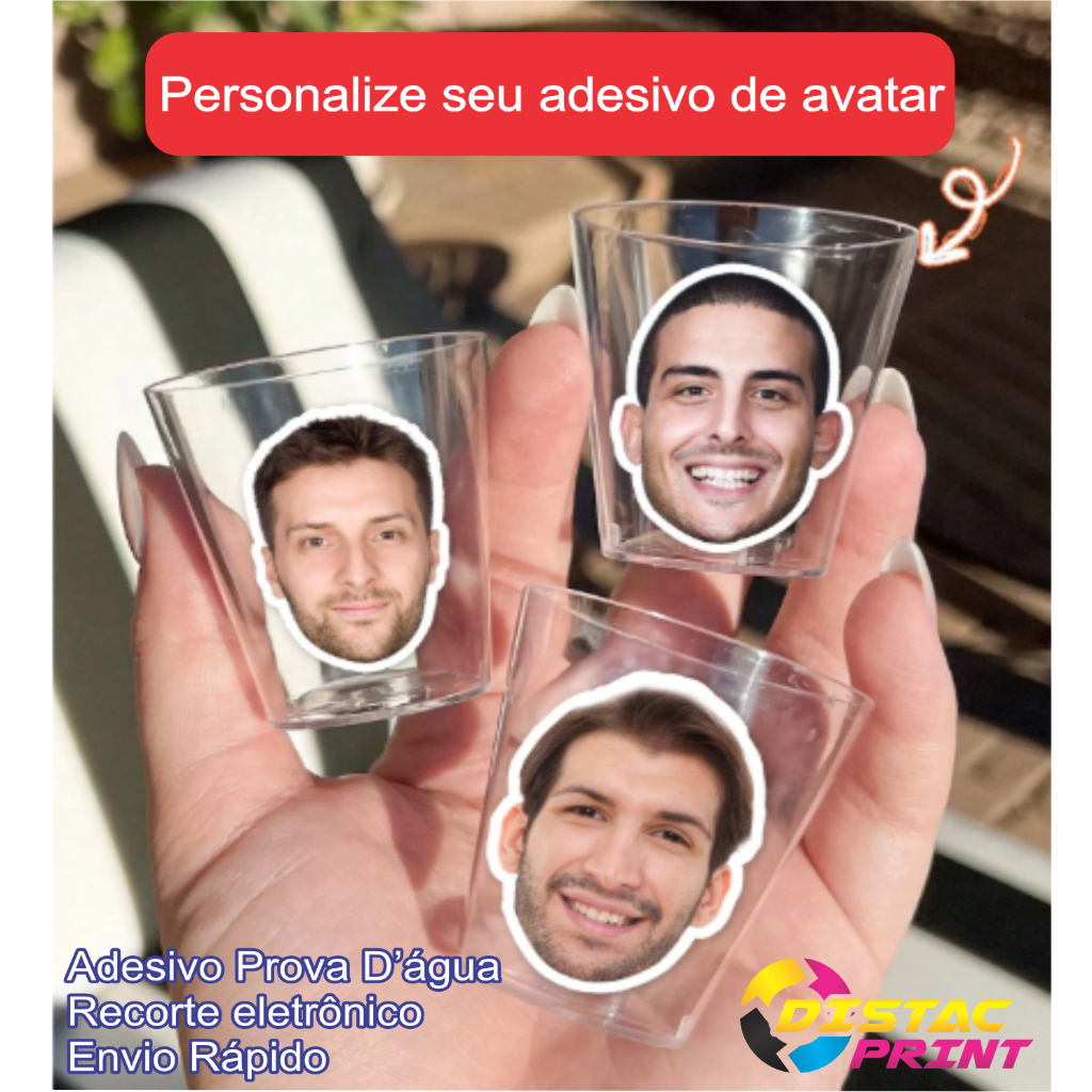 50 Adesivos Personalizados Com Foto Avatar Para Lembranças, | Adesivo Personalizado Aniversario | Adesivo Foto