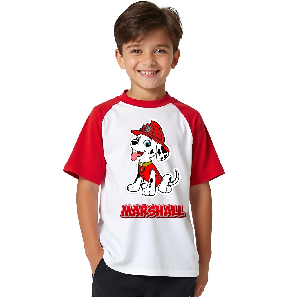 Patrulha Canina Camiseta Infantil Marshal chase ruble rocky skye
