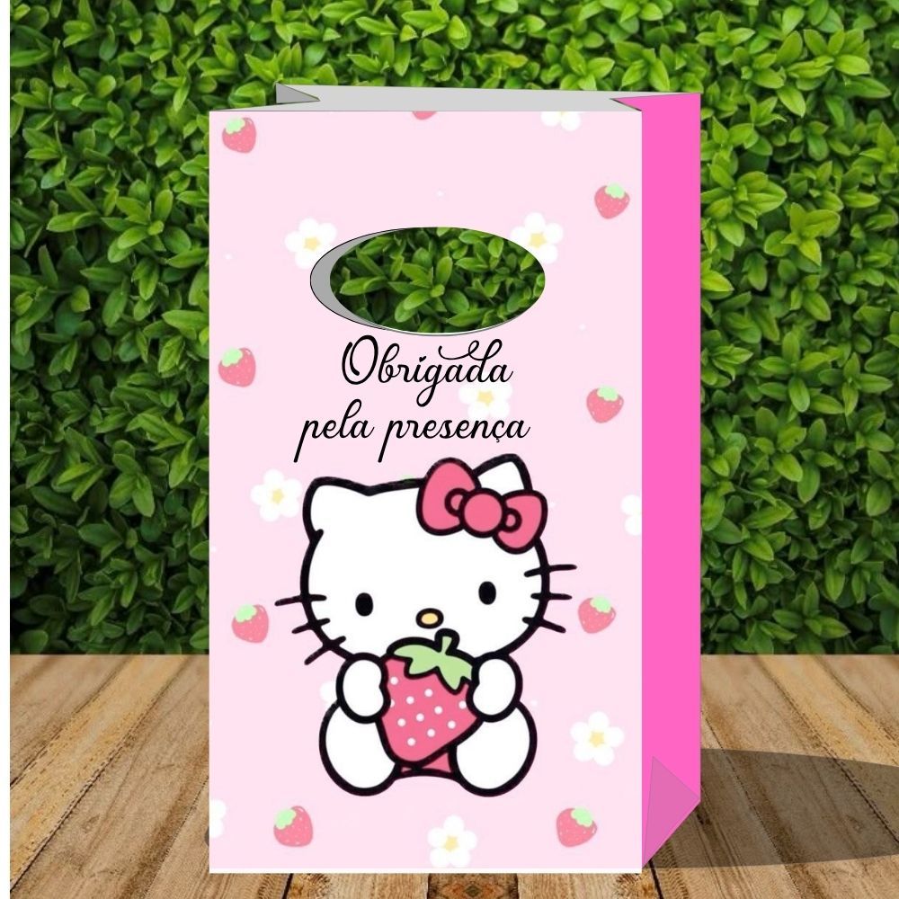 Lembrancinha hello kitty sacolinha P modelo 3 - PEGUE E MONTE- festa helo kit - decoração de festa infantil caixinhas