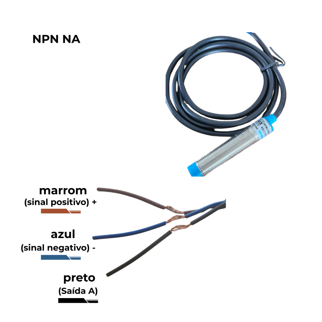 Sensor Indutivo M12 Na (5v~36v) - Npn Pnp Lj12a3-4-z/ Bx By