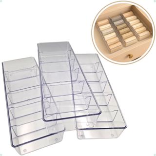 Kit com 3 - Organizador de Gavetas Acrílico com 6 Divisórias em Oferta na Shopee