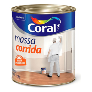 Massa Corrida Coral 1,5kg Branco Fosco em Oferta na Shopee