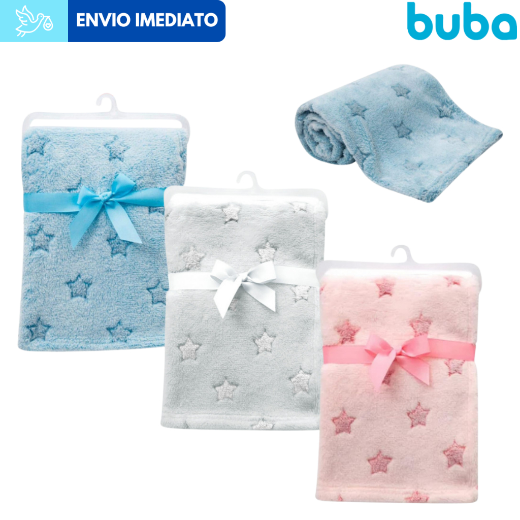 Cobertor Mantinha Macia para Bebê Estrelinhas Buba Infantil Inverno em Oferta na Shopee