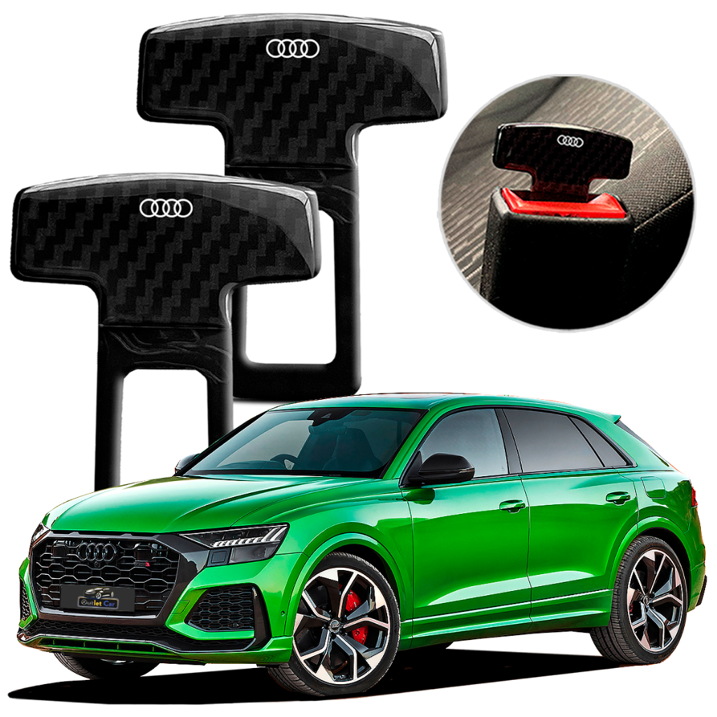 Par Trava Fivela De Cinto Anti Som Audi Q8 Rs Rs3 R8 Rs6 Rs7