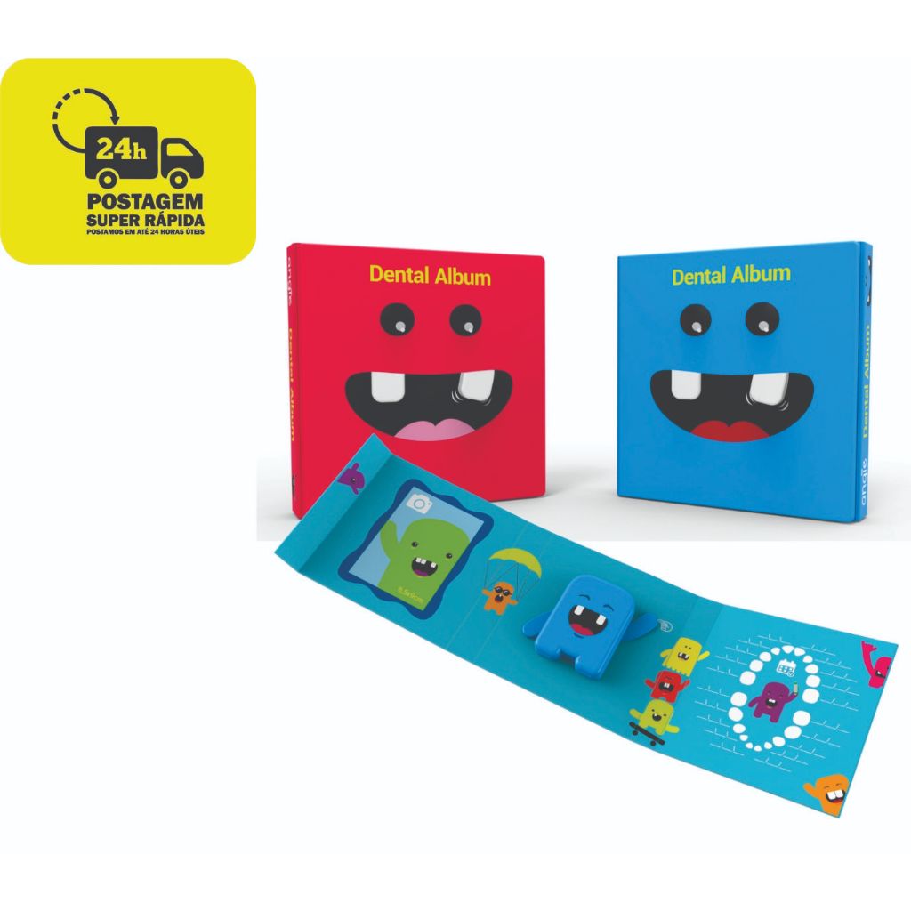 Porta Dente de Leite Infantil Dental Álbum Premium Angie - Angelus