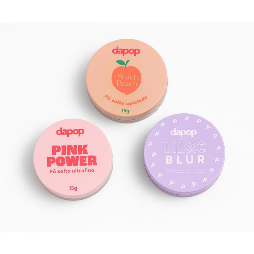 Pó Facial Pink Power Peach Powder  Lilac Blur Solto Ultrafino - Dapop em Oferta na Shopee