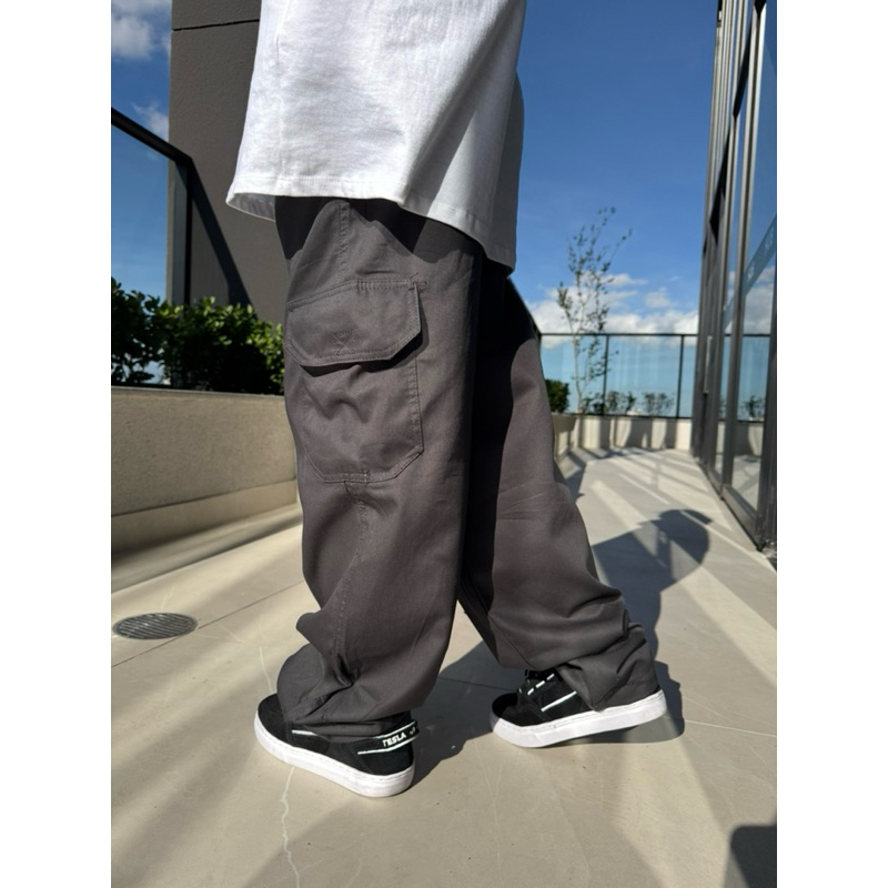 Calça cargo plus size P ao 58  ORIGINAL DAZZLING PRETA plus size streetwear larga de sarja malha premium