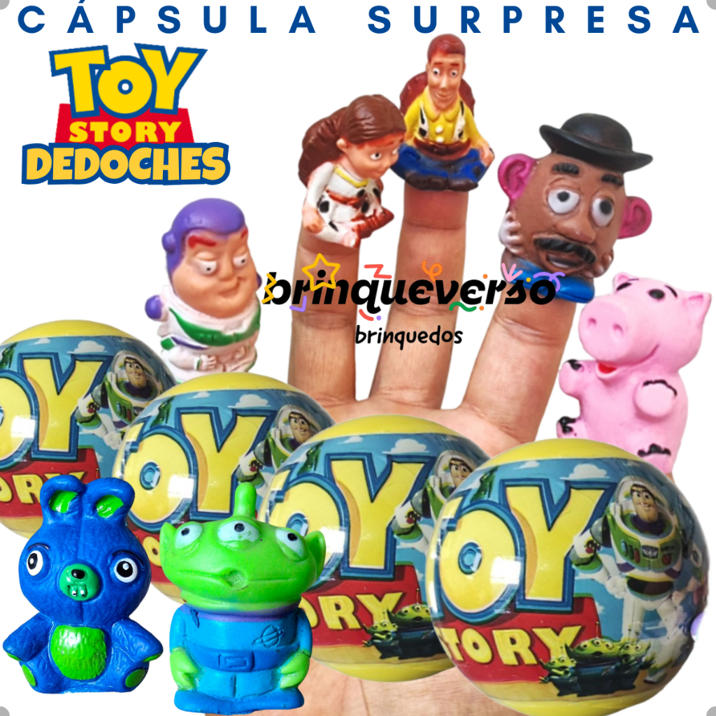 Kit 01/12 Un Brinquedo Surpresa Toy Story Dedoche, Lembrancinhas Aniversário, Lembrancinha de Festa