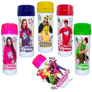 Garrafinha de agua Grupo dos Rosa katlen emilly leozinho void robson personagens com seu nome em Oferta na Shopee
