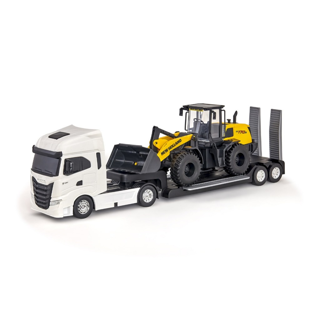 Caminhão Plataforma Iveco S-Way Carregadeira Pá New Holland - Usual Brinquedos