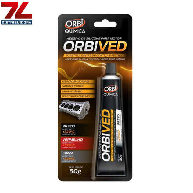 SILICONE ALTA TEMPERATURA PRETO 50g - ORBIVED em Oferta na Shopee