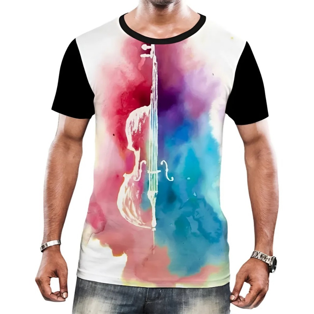 Camiseta Camisa Instrumento Corda Violoncelo Som Clássico001