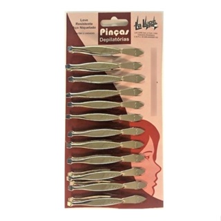 PINÇAS DEPILATÓRIAS 12 UNIDADES LALUPE PINÇA AÇO NIQUELADO em Oferta na Shopee