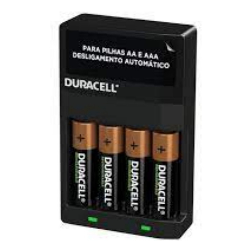 Carregador Bateria Duracell Cef14br4 C/4-pilhas Aa 2500mah