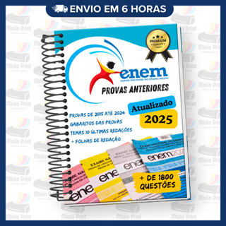 Apostila ENEM 2026 (Provas Anteriores + Gabaritos + Últimas Redações + Folhas de Redação) em Oferta na Shopee