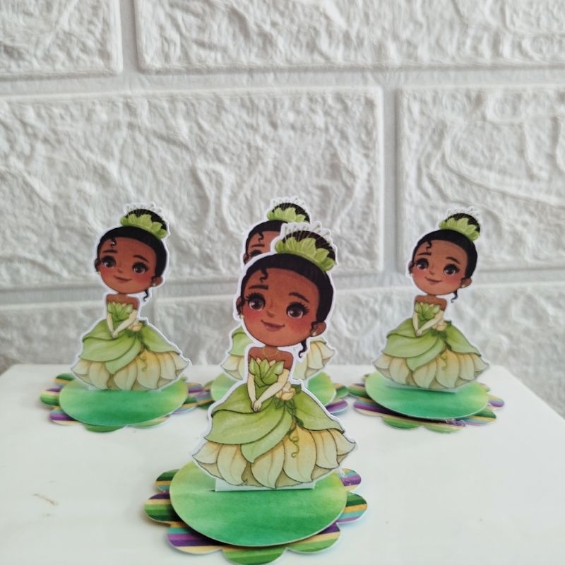 Kit Aplique 3D Tag Personalizada A Princesa e o Sapo Festa Lembrancinha