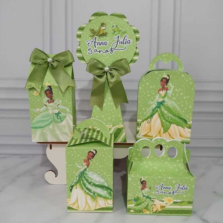 Kit Personalizados Princesa Tiana A princesa e o Sapo (PEGUE E MONTE) Lembrancinha Festa Aniversário