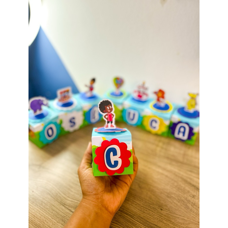 Lembrancinha Cubo Personalizado Com Letras do Nome - 3 PALAVRINHAS