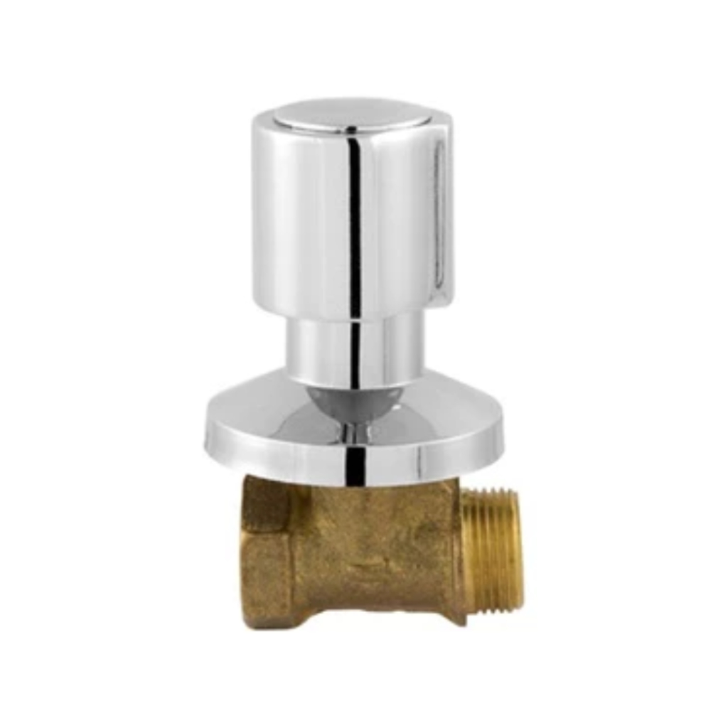 Kit Registro Completo 1416 Pressão Para Chuveiro De Base 3/4" Cromado
