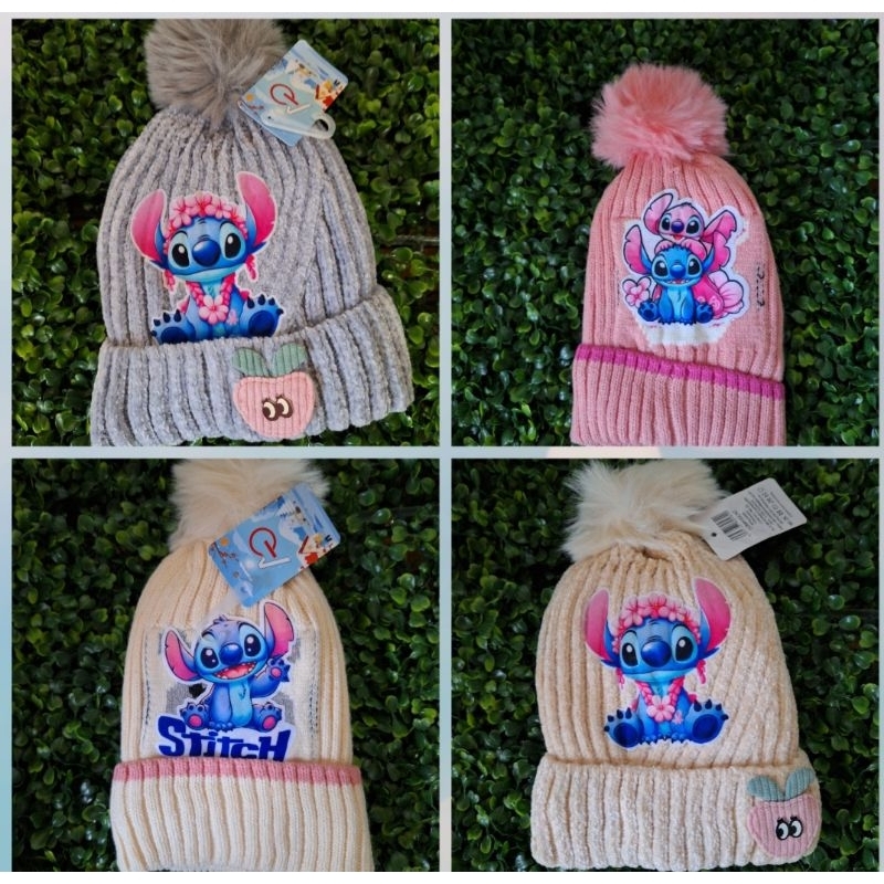 Toca gorro Infantil forrada Lã Personagens Stich