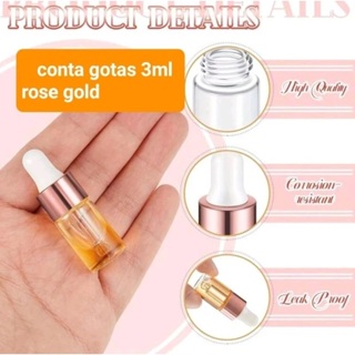 Mini Frasco Vidro Conta Gotas Transparente Cosméticos em Oferta na Shopee