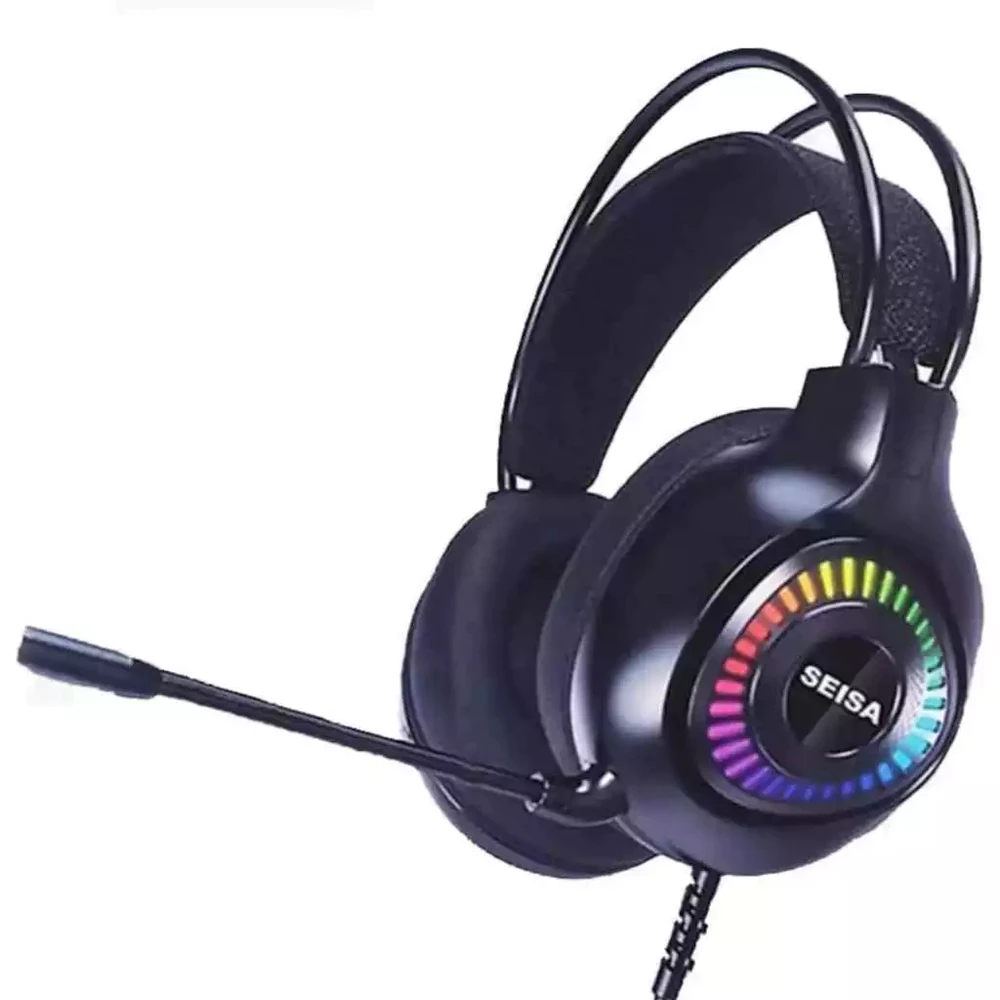 Fones de ouvido Headset Gamer com fio com microfone USB e P2 para PC computador headset videogames