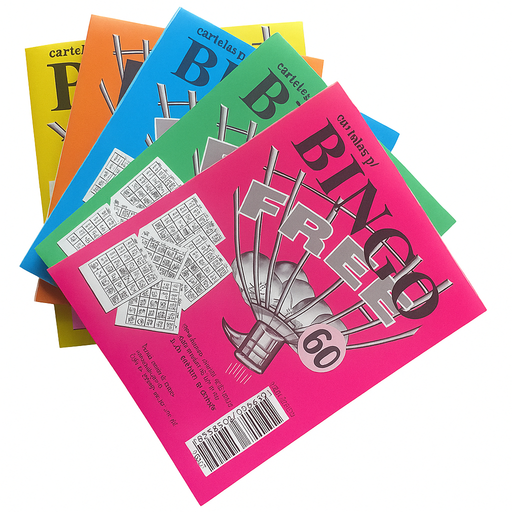 Cartela De Bingo Colorida Kit 5 Blocos 500 Folhas 8x10cm em Oferta na Shopee