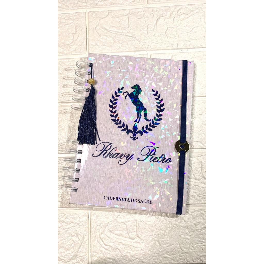 Caderneta de saúde vacinação personalizada luxo Cavalo em Oferta na Shopee