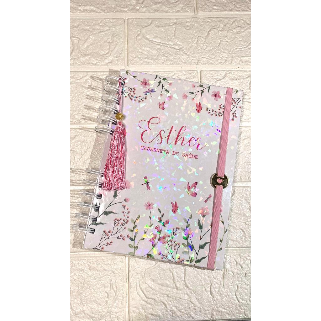 Caderneta de saude vacinação menina personalizada luxo jardim