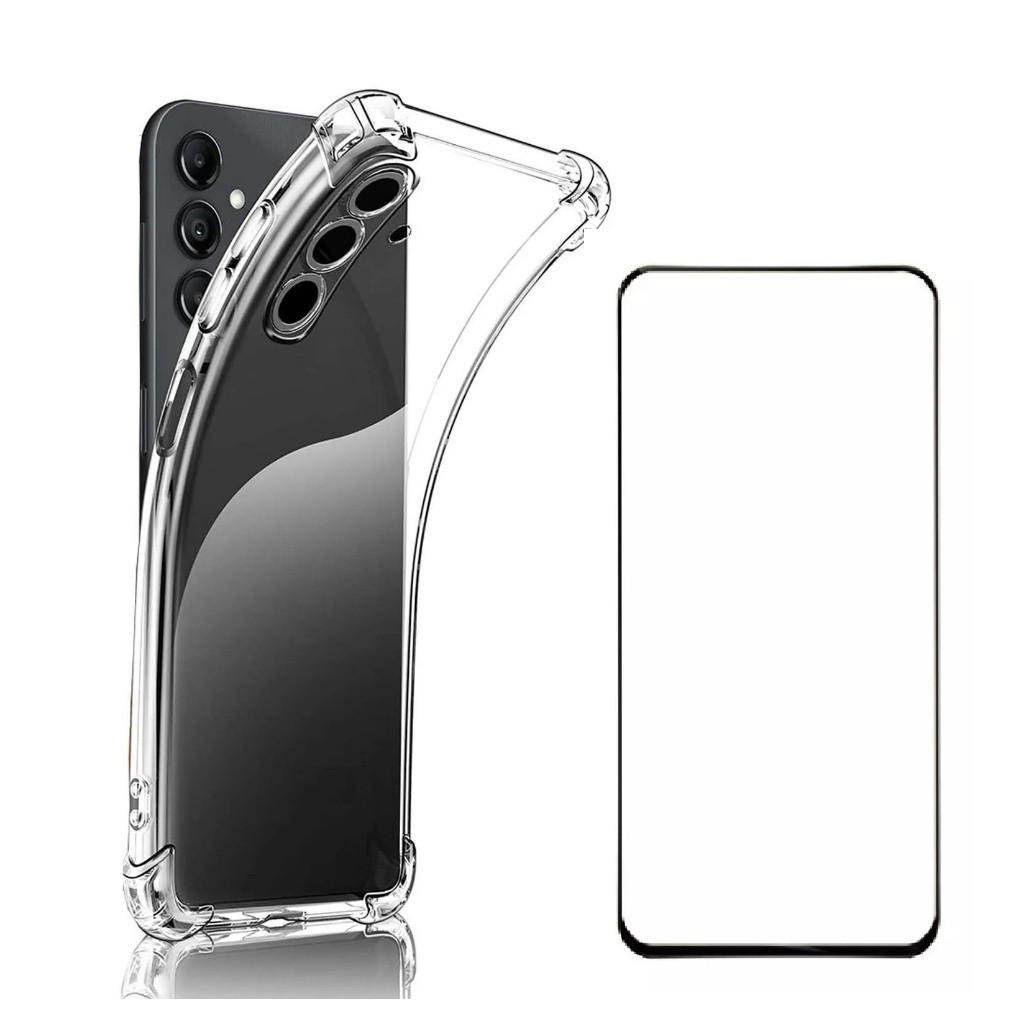 Capa Capinha Tpu Anti Impacto + Película De Vidro 3D Temperado Para Samsung A06 A16 A26 A36 A56 - detalhe