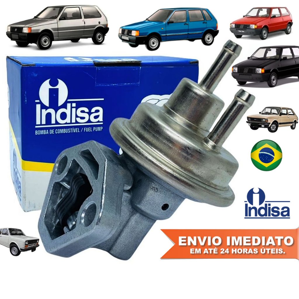 Bomba de Combustível Mecânica Fiat Uno Mille Fiasa 1.0 147 1989 90 91 92 93 94 1995 Novo Indisa c/NF em Oferta na Shopee