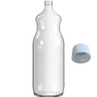 Kit de Garrafas de Água 1 Litro Vidro Suco Kombucha Chá Leite Geladeira Tampa Pet - Cx c/ 1 ou 6 un em Oferta na Shopee