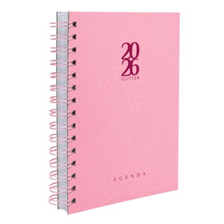 Agenda Capa Dura 2026 Solid Glitter Cores em Oferta na Shopee