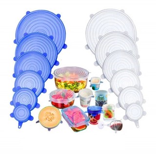 Kit 6 Tampas Panela Silicone Universal Reutilizável Elástica