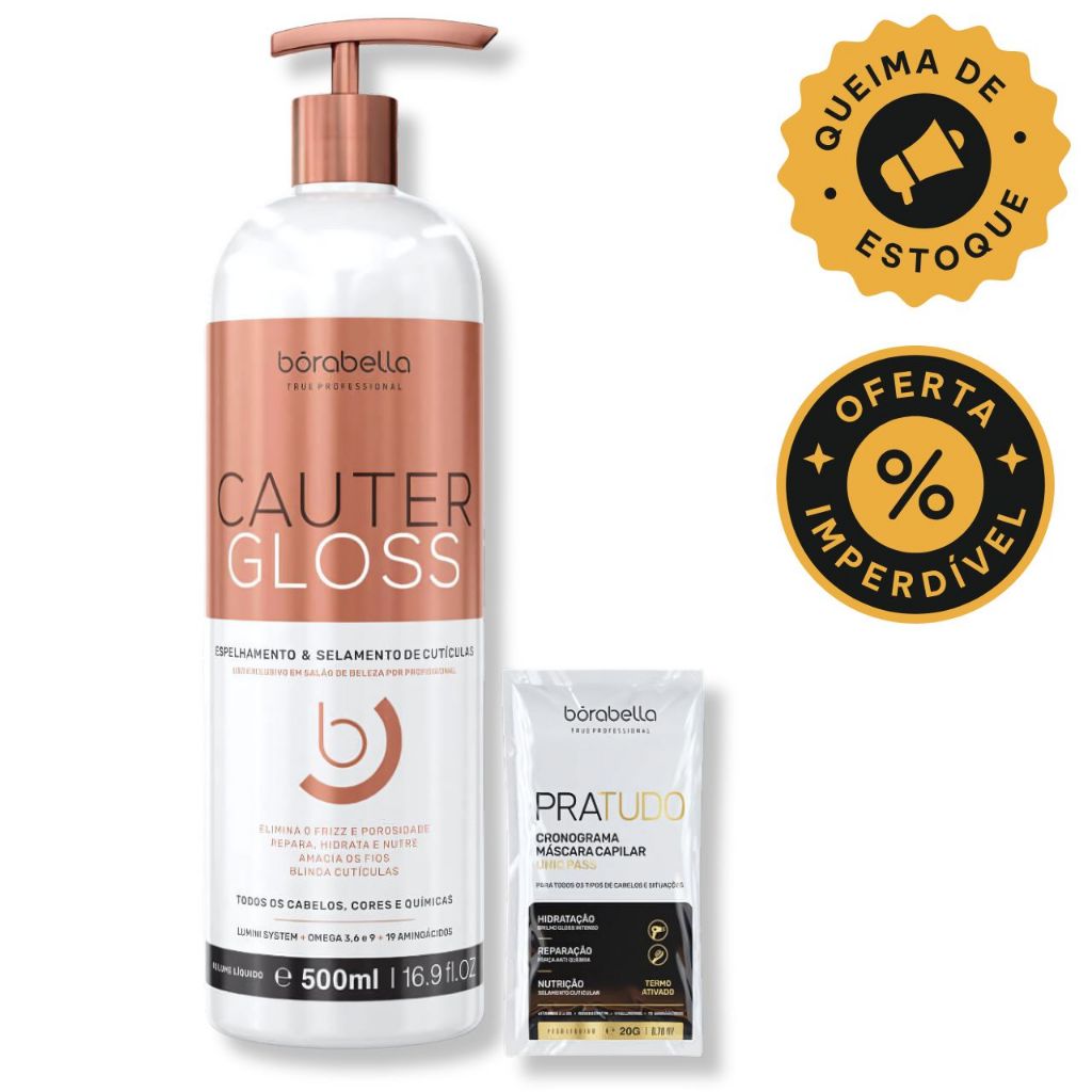 Borabella Cauter Gloss 500ml em Oferta na Shopee